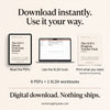 The GLP-1 diet plan bundle delivered as 6 PDFs and 2 XLSX workbooks, instant download