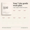 The 7-day gentle week plan for GLP-1 dose-increase weeks, laid out day by day